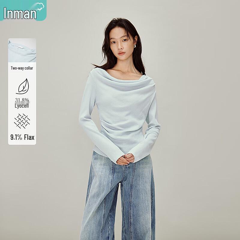 

INMAN Women s Draped Knit Top L