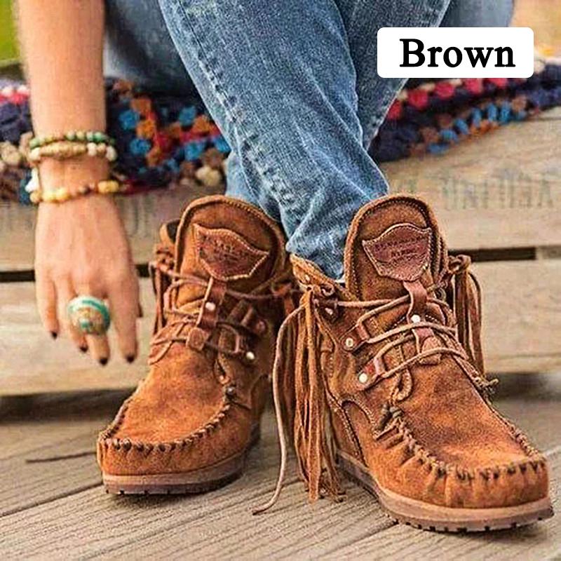 Botas Altas Marrones Planas | HIADAS