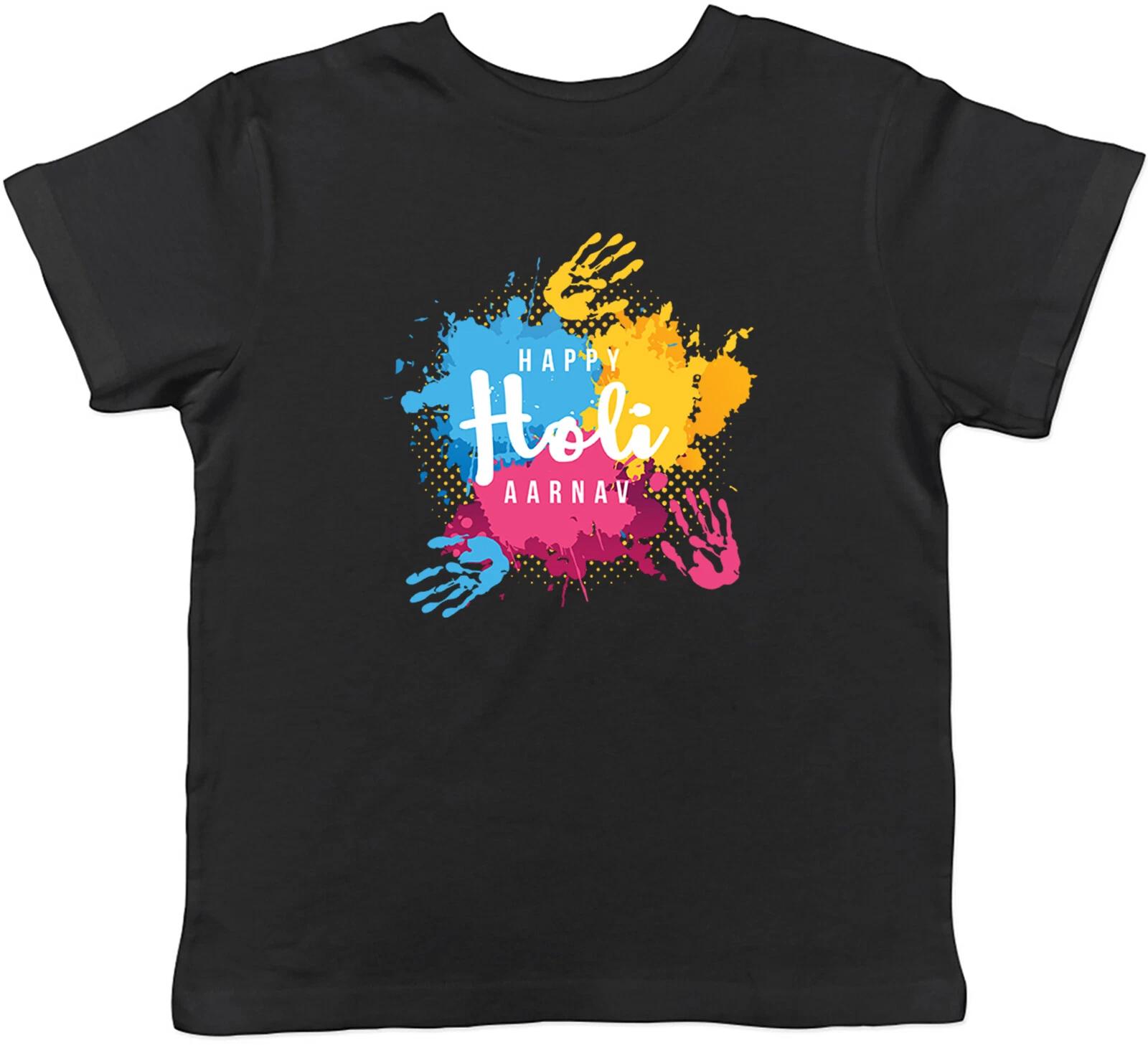 Personalised Happy Holi Festival Childrens Kids T-Shirt Boys Girls Gift 140