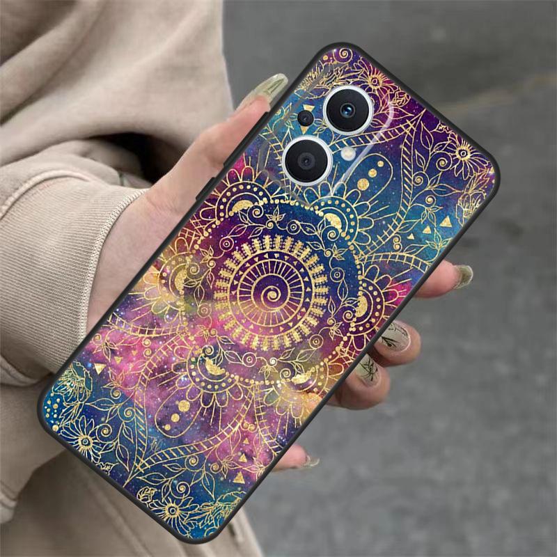 Elegant Mandala Floral Design Case For OPPO Reno 14F 13F 12F 11F 10 12 13 14 Pro 7 8 Lite OPPO Find X5 X6 X8 X9 Pro Cover
