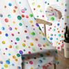 Polka Dots Watercolor Texture Curtain Tulle Decorative Sheer Curtains for Living Room Bedroom Kitchen Hotel Home Window Panels