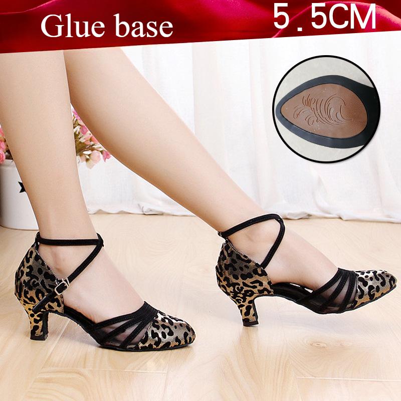 Women's Latin Dance Shoes Closed Toe Shoes Ballroom Outdoor Dance Shoes Low Heeled