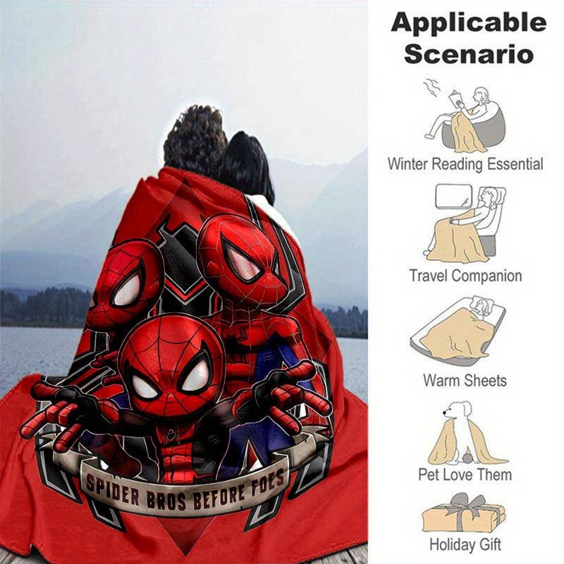 Spider-man Sød Trykt Tæppe Rektangulært Blødt Komfortabelt Moderne Stil Polyester