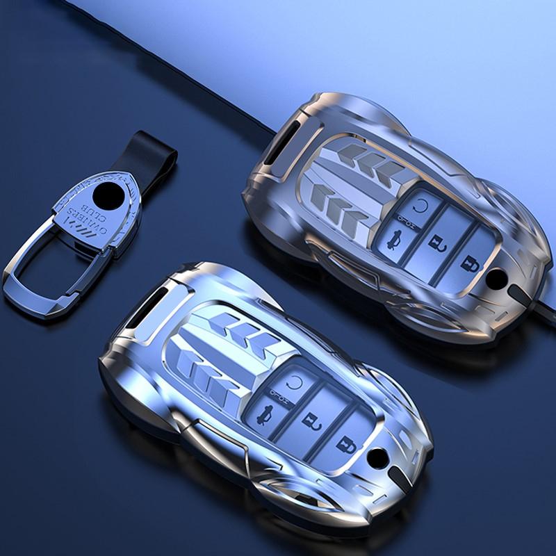 CKU5 Metal Car Remote Key Cover Case Holder shell Keychain Fob For Honda New Accord 11th Gen Civic Odyssey CRV ZRV XRV HRV e:NS1 Jazz