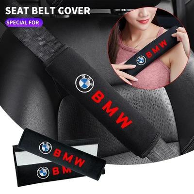 2pcs Suede Car Safety Belts Shoulder Protection For E87 F20 F21 E36 E46 E90 E91 E92 E93 X1 X3 X4 X5 X6 M2 M3 M6 F30 F31 F34