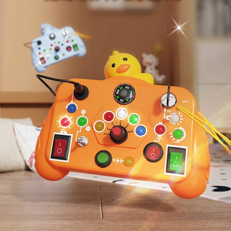 Montessori Busy Board With Led Lights And Sound For Toddler Sensory Development