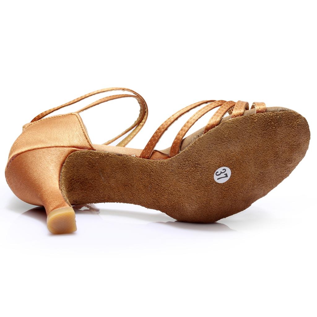 Buty Do Tańca Latino Na Obcasie Blanca 7 Cm Jasnobrązowe 35