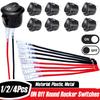 1/2/4Pcs Versatile ON/Off Round Rocker Switches Practical SPST 20mm 12 Volt DC Circle Toggle RV 2 Pin Switch Auto Accessories