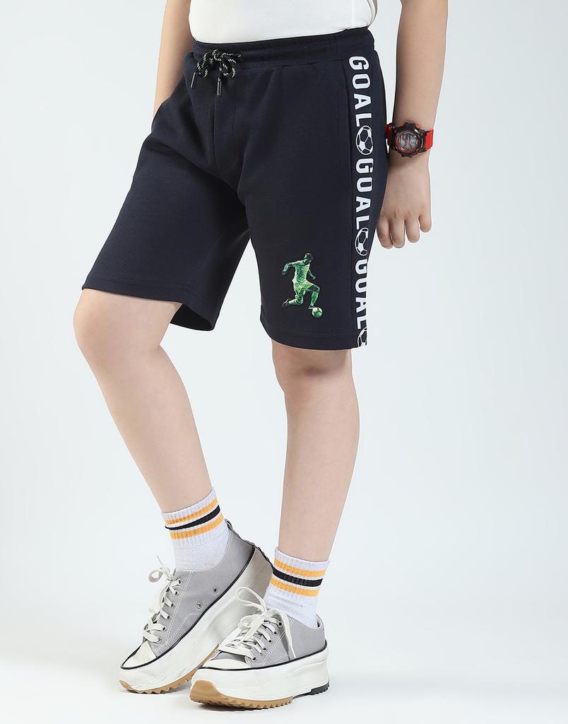 MONTE CARLO מכנסי ברמודה מודפסים לבנים, גזרה רגילה