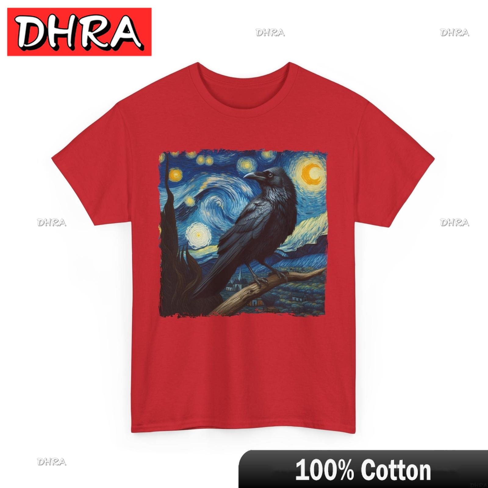 Raven Starry Night Impressionist Painting TShirt Inspired By Starry Night Minimalist Cool Fresh Tshirts Comfy Classic Cute Tee S