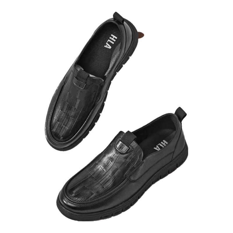 HLA Men s Casual Sheepskin Slip-On Leather Shoes 40