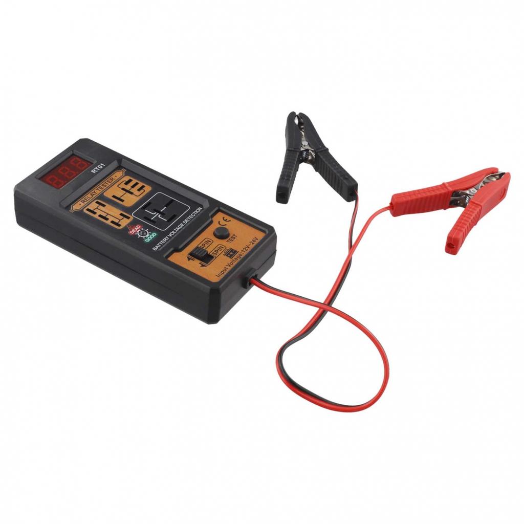 Tester per Relè Auto Display Digitale 12V 24V Analizzatore di Relè Tester per Batteria