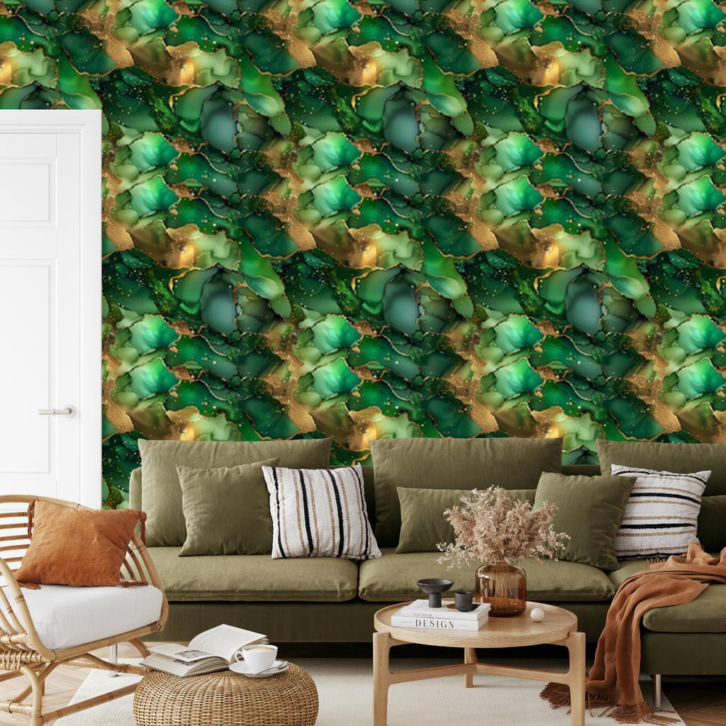 Bottle Green and Green Ink Wallpaper, Green Background 50x1000
