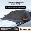 Winter Car Windshield Snow Cover Half-Cover for Snow Frost & Freeze Protection Sun Shade with 12 Magnets