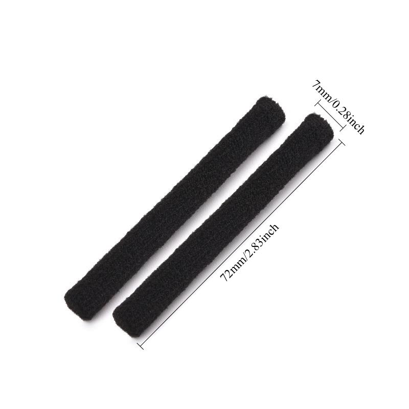 3Pairs 72mm Anti-Slip Eyeglass End Temple Tips Soft Fabric Frame Leg Glasses Retainer Cushion Ear Sock Sleeve Comfort Eyewear