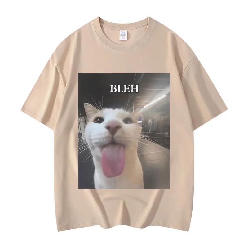 Bleh Funny Cat Meme Graphic T Shirts Women Clothing High Street Fashion Trend T-shirts Summer Casual Short Sleeve T-shirt