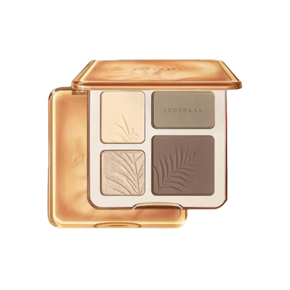 2 IN 1 Highlight Contouring Palette Matte Brightens Tear Cover Facial Tone Skin Groove W8T9