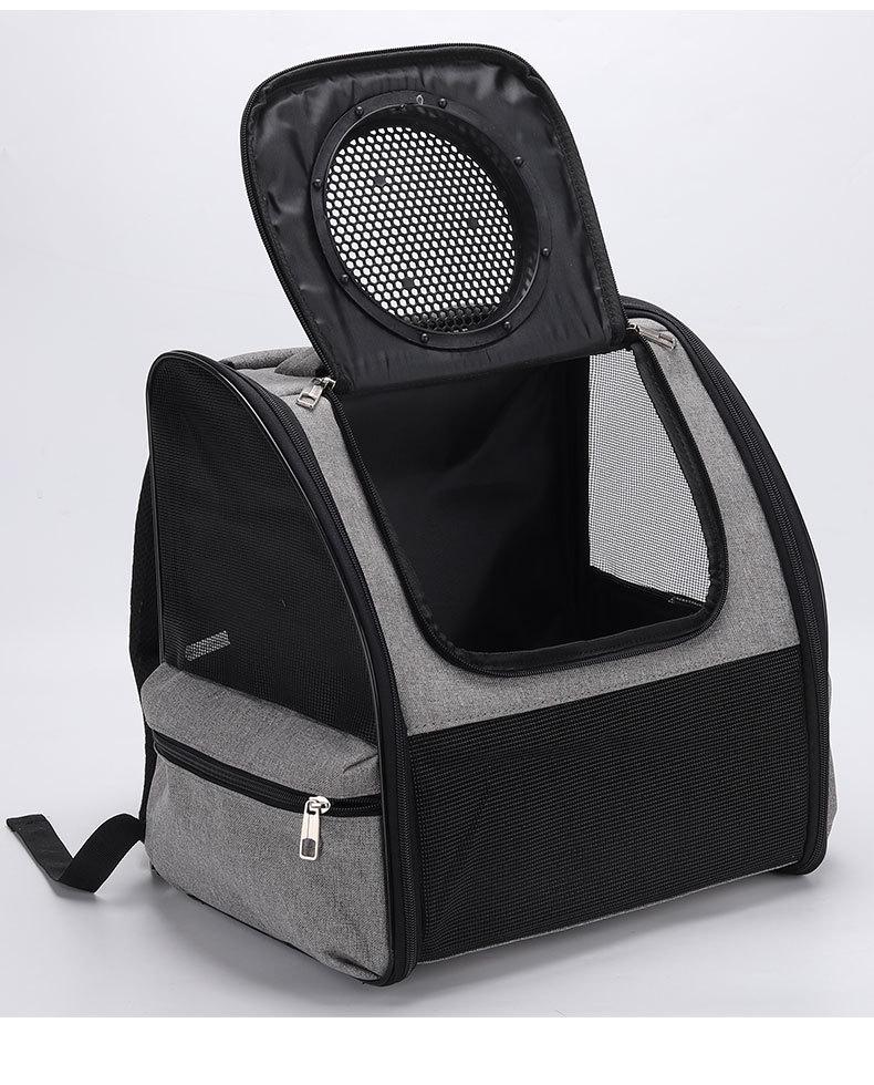 Breathable Transparent Cat Backpack with Detachable Double-Shoulder Design