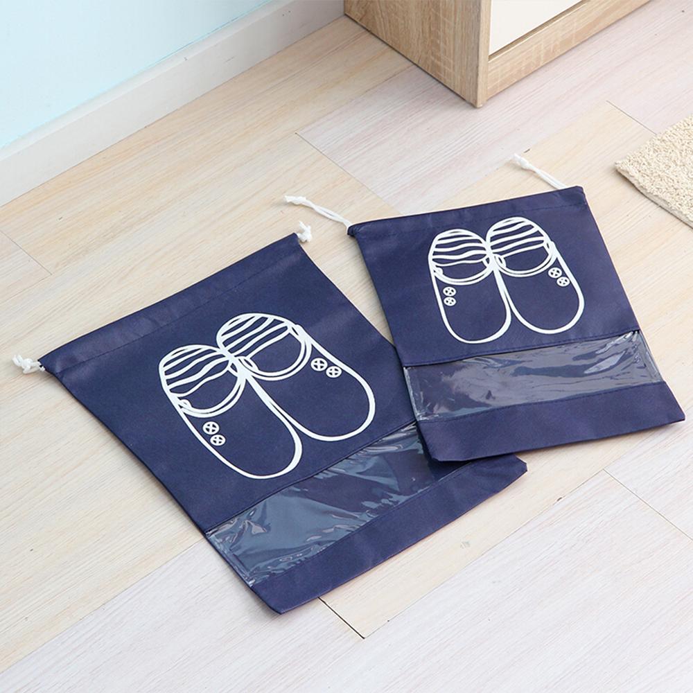 10Pcs Shoes Storage Bag Non-Woven Drawstring Dustproof Waterproof Travel Portable Organizer Storage