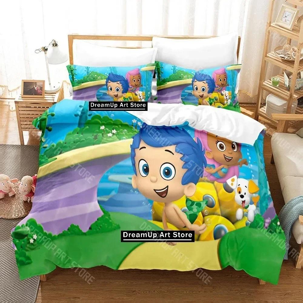 Set Biancheria da Letto Bubble Guppies Stampa 3D Singolo Gemello Matrimoniale Queen King Size Set Letto Adulto Bambino Camera da Letto Set Copripiumino