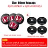 4pcs 56mm 60mm Car Wheel Center Hub Center Cap Rim Hub Dustproof Cover Emblemem For Honda Accord CRV XRV Civic Odyssey ahn256