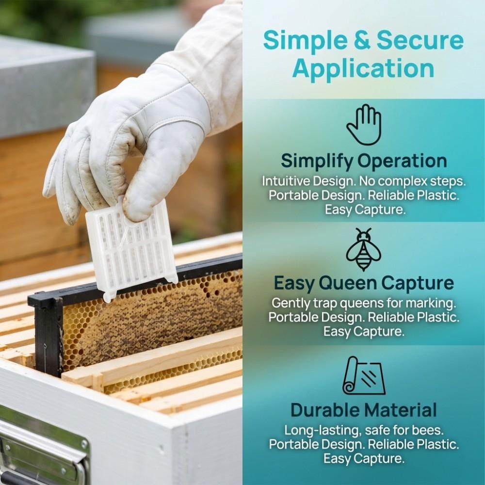 5Pcs Ventilated Queen Rearing Cage Plastic Queen Bee Cage Queen Transport Cage Queen Bee Transport