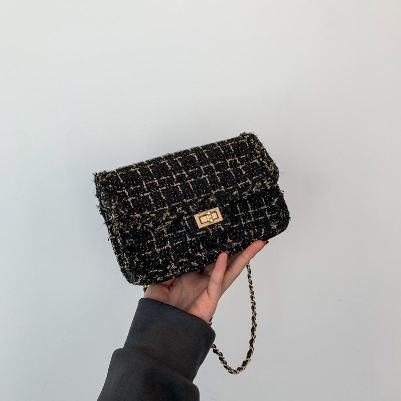 Woven Niche Temperament Fashion Bag Spring and Summer Woolen Chain New Single Shoulder Crossbody Portable