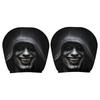 2 Pezzi Coprisedile Auto con Stampa Faccia Spaventosa Protezione Elastica per Poggiatesta Auto Accessori Interni Auto