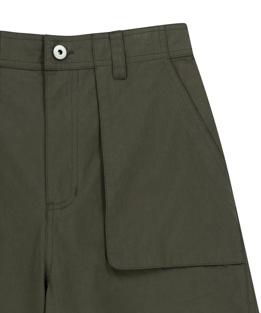 SLOWACID Out-Pocket Parachute Nylon Pants [Khaki]