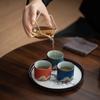 SUSHI CERAMICS Hand-Painted 'Qianli Jiangshan' Kung Fu Tea Cup Set