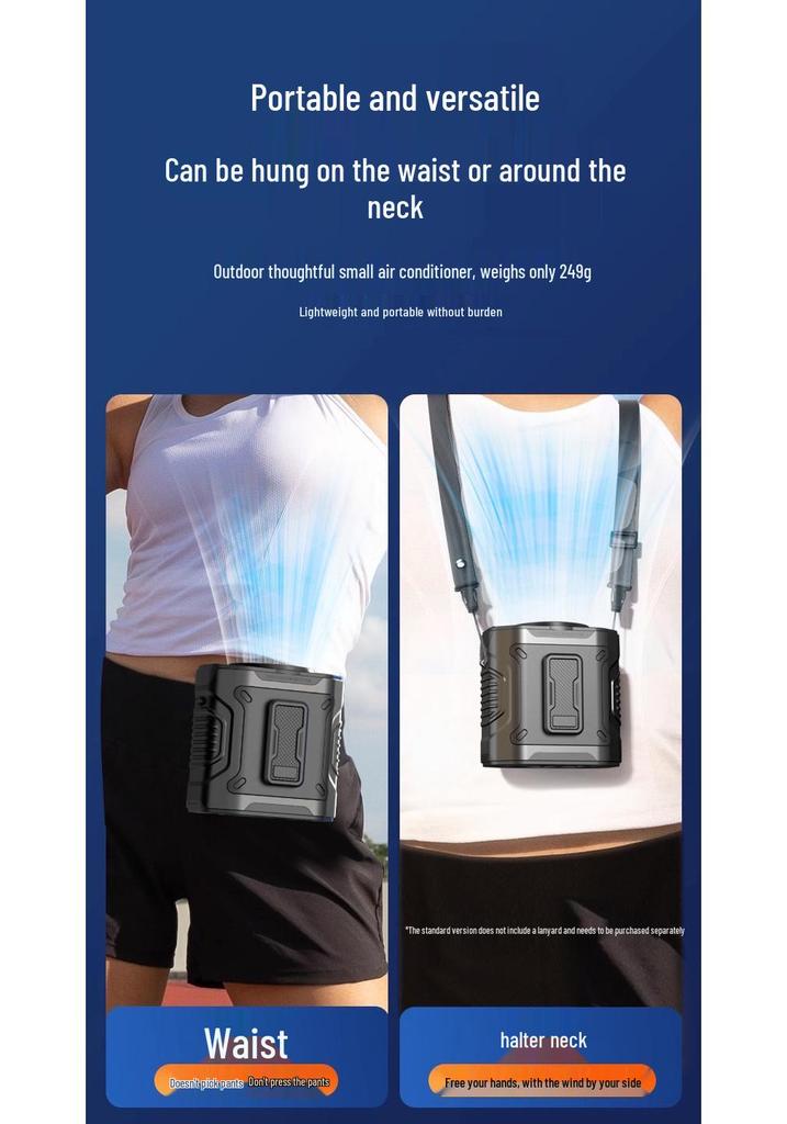 2025 Portable Waist-Hanging USB Fan for Outdoor Use - Large Airflow, Ideal for Construction Sites