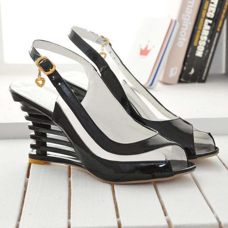Fashion New Women Heel Sandals Open Toe Buckle Sexy High Wedge Shoes Women's Summer Shoes Women Shoes Footwear