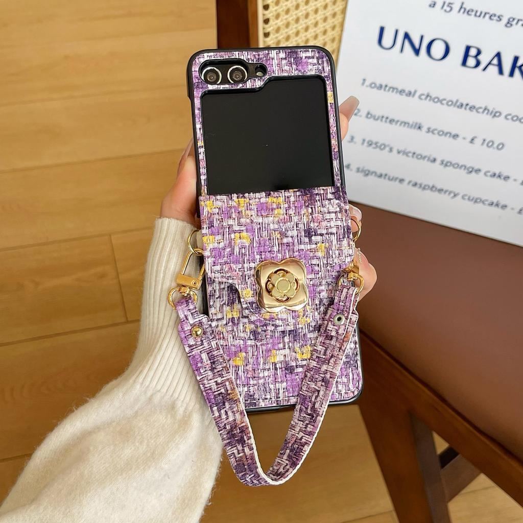 Handbag Phone Case for Samsung Galaxy Z Flip 6 5 4 3 Flip6 Flip5 Flip4 Flip3 5G Wallet with Card Holder Cover