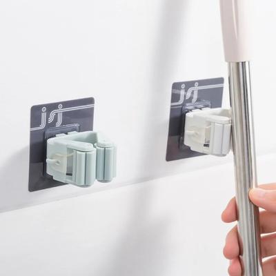 Neu und einfach zu bedienen, Robuster und rückstandsloser Saugfuß-Mophalter, Badezimmer Nicht perforierter Mop-Clip