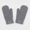 RECLOW FLUFFY LOGO MITTEN GLOVE CHARCOAL