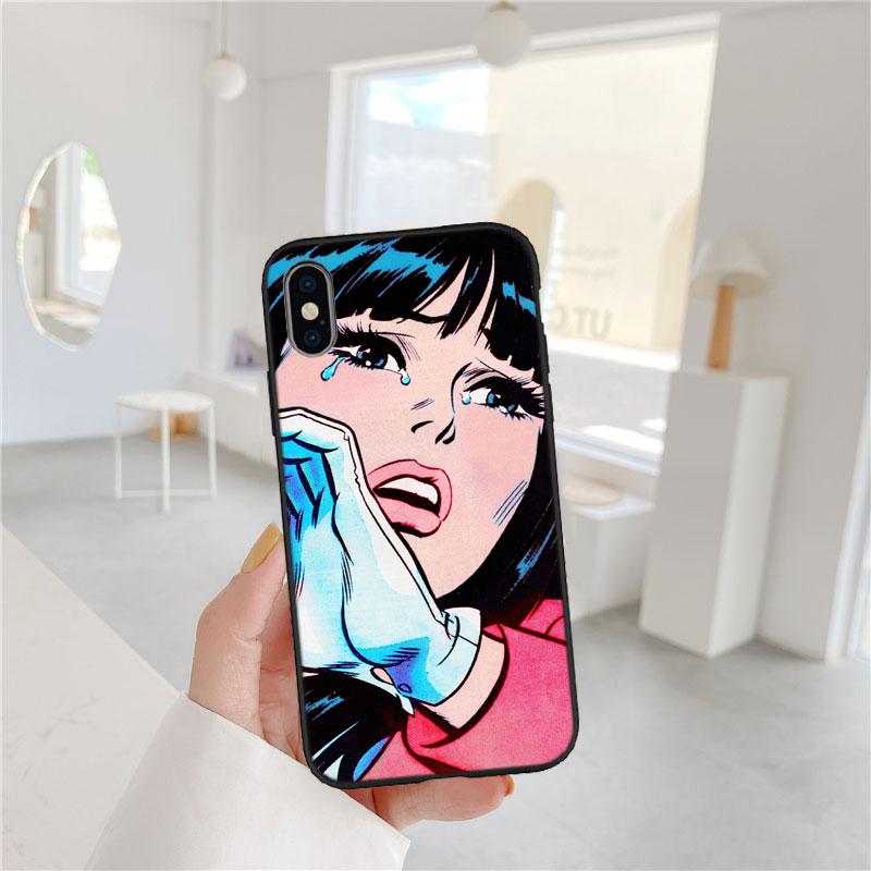PP21 Crying Comic Girl Sad Soft Shell Phone Case for Xiaomi Poco C40 C50 C51 C55 C65 C71 C75 F3 F5 F6 F7 M2 M3 Pro Ultra