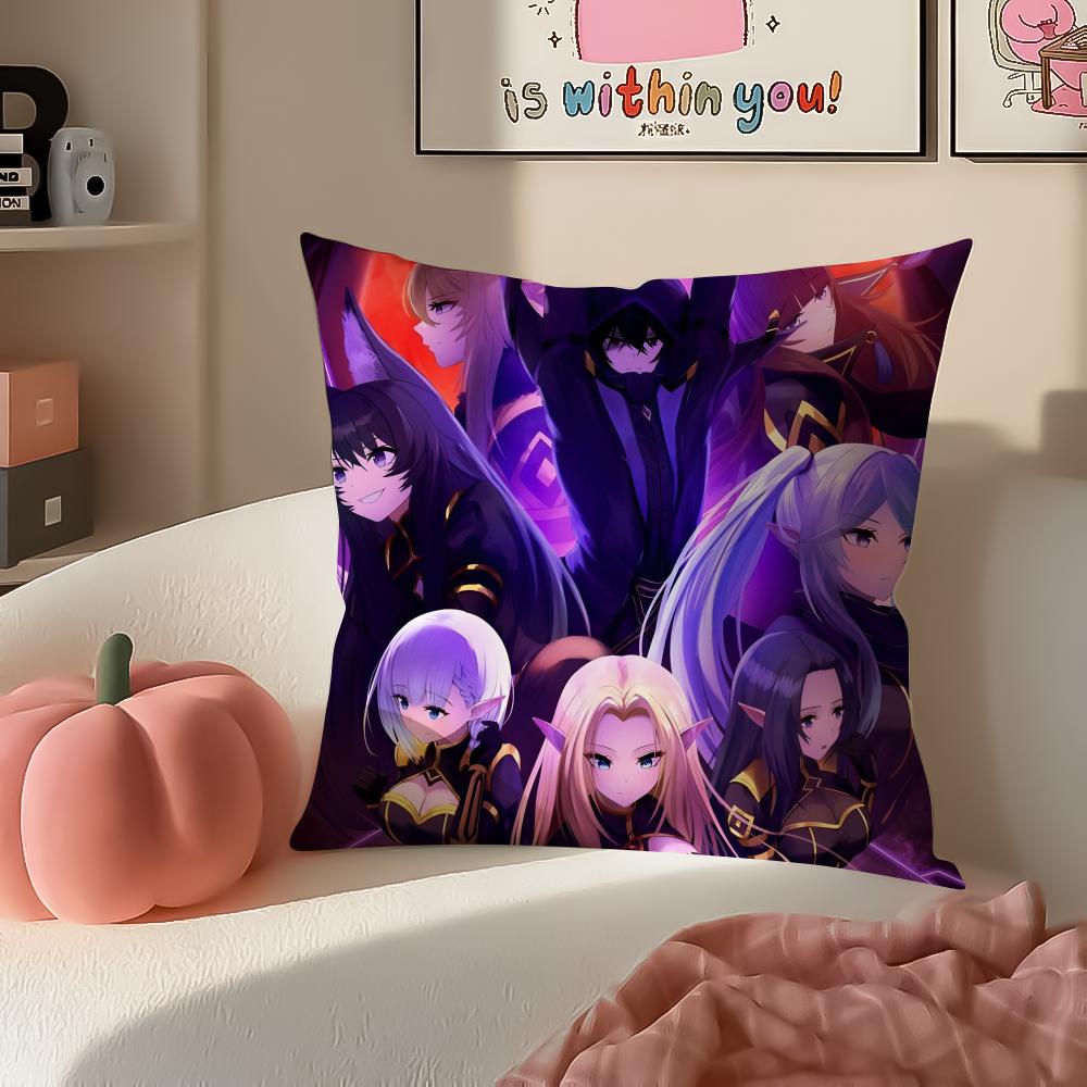 Epic Anime TThe Eminence In Shadow Cushion Cover Pillowcase Short Plush Invisible zipper Room Sofa Cushion Cover