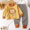 Çocuklar İçin Yazlık Pamuklu Çizgi Film Baskılı Pijama Takımı 3-8 Yaş