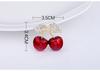 Cute Red Cherry Brooch Enamel Pins for Women Girls Rhinestone Zircon Fruit Badges Suit Bags Jewelry Kids Brooches Gifts