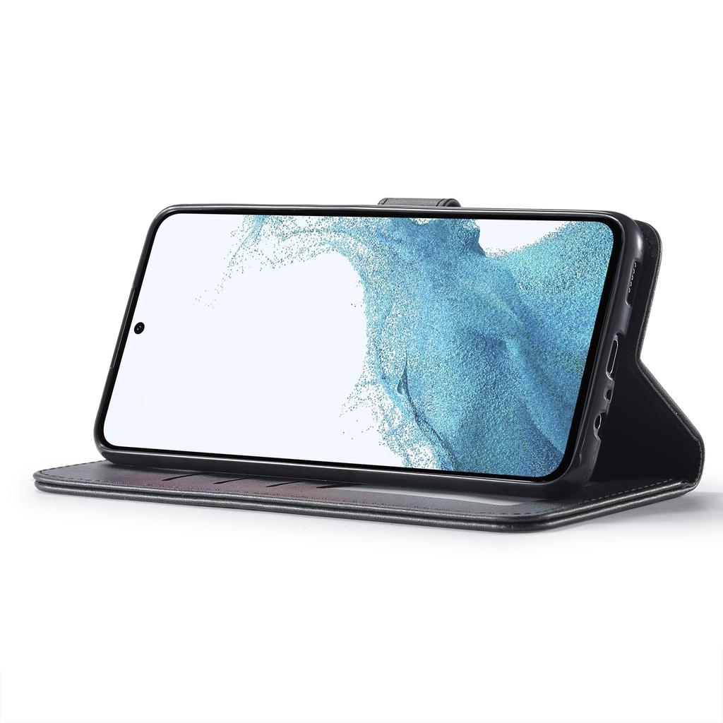 LC.IMEEKE For Samsung Galaxy A34 5G Calf Texture Case Wallet Stand Design Magnetic Clasp Leather Phone Cover