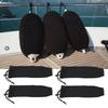 Marine Boat Bumper Covers 20×63cm Black Knitted Elastic Strong Protection Boat Bumper Sleeves for Twin Eye Center Rope Tube