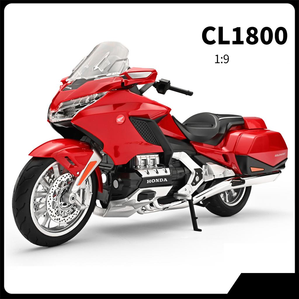 1:9 Honda Gold Wing Tour GL1800 Alloy Die Cast Motorcycle Model Vehicle Collection Sound and Light Off Road Autocycle Toys Car ahx256