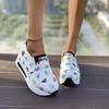 Women's Plus Size Sports Shoes Round Toe Thick Sole Casual Single Shoes Color Blocked Butterfly Print Sneaker Shoes 35-42