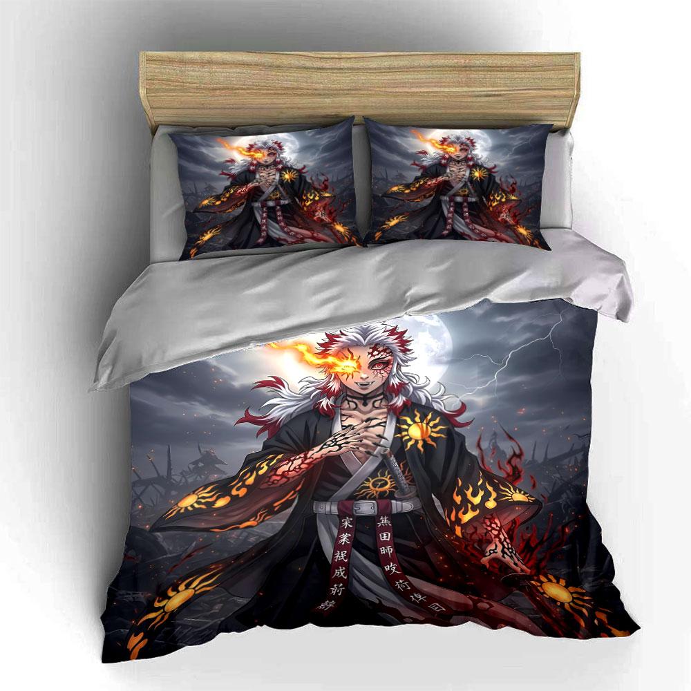 "Anime Costume Set Decoration" Bedding Set with 1 Duvet Cover 2 Pillowcases Single Double King Queen Gift