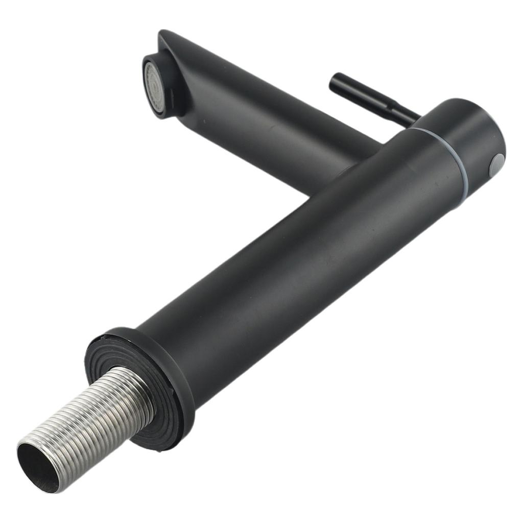 Black Basin Kitchen Bathroom Single Cold Sink Tap Cold Matte Sink Faucet Taps G1/2 Installation Thread Bathroom Accessories
