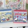 Hello Kitty 2026 Desk Calendar Cartoon Sanrio Plan Message Desktop Ornaments Weekly Plan Book Stationery Office Supplies