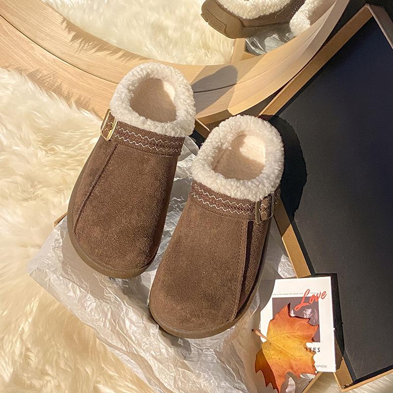 

Women s large size soft elastic winter a footstool warm anti cold padded snow boots non-slip wear outdoor casual sneakers cotton boots fur shoes 40 темно-коричневого
