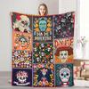 Cross-Border Flannel Pet Blanket: Skull, Cartoon, Starfish & Chinese Floral Design
