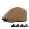 Retro PU Cap Men's Beret British Retro Progressive Cap Women's Peaked Cap