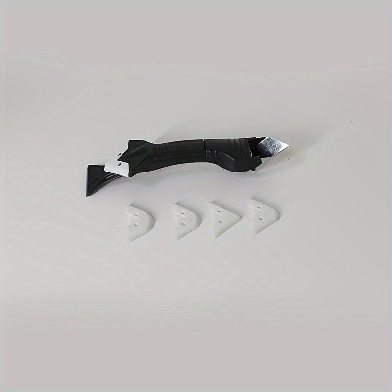3-in-1 Silicone Caulking Tool with Stainless Steel Head Sealant Cleaner Grout Scraper for Kitchen, Bathroom, and Windows